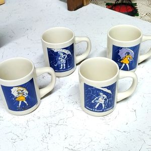 Vintage Morton Salt Girl coffee cups